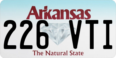 AR license plate 226VTI