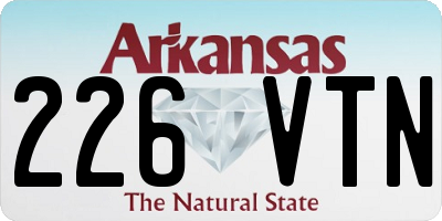AR license plate 226VTN