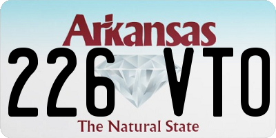 AR license plate 226VTO