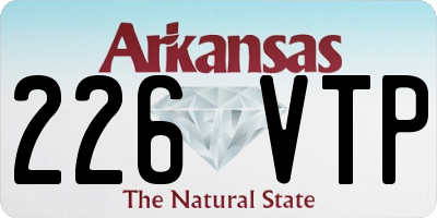 AR license plate 226VTP