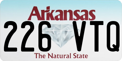 AR license plate 226VTQ