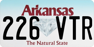 AR license plate 226VTR