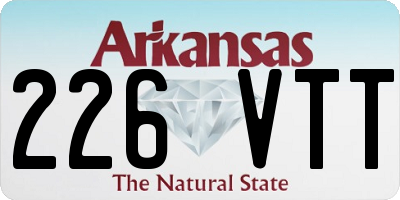 AR license plate 226VTT