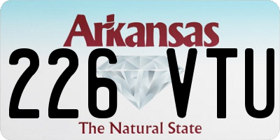 AR license plate 226VTU