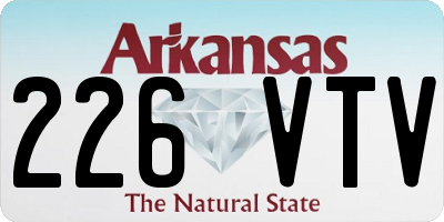 AR license plate 226VTV