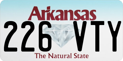 AR license plate 226VTY