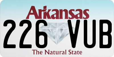 AR license plate 226VUB