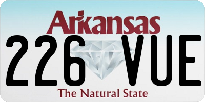 AR license plate 226VUE