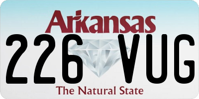AR license plate 226VUG