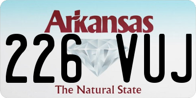 AR license plate 226VUJ