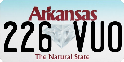 AR license plate 226VUO