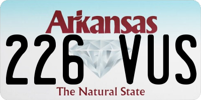 AR license plate 226VUS