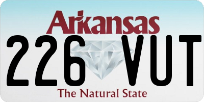 AR license plate 226VUT