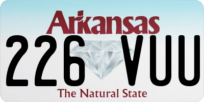 AR license plate 226VUU