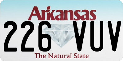 AR license plate 226VUV