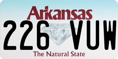 AR license plate 226VUW