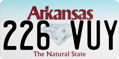 AR license plate 226VUY