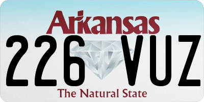 AR license plate 226VUZ