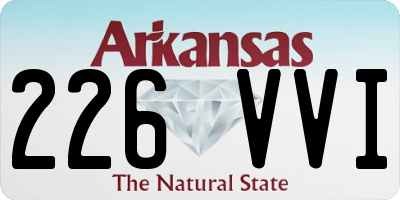 AR license plate 226VVI