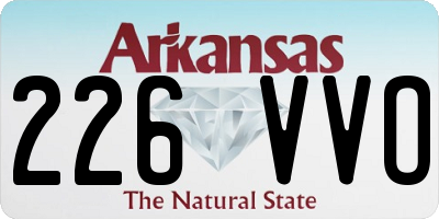 AR license plate 226VVO