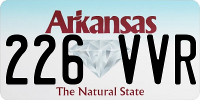 AR license plate 226VVR