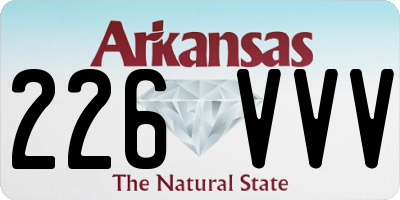 AR license plate 226VVV