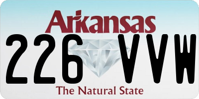 AR license plate 226VVW