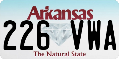 AR license plate 226VWA