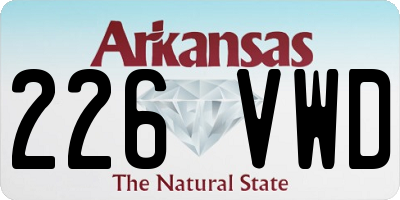 AR license plate 226VWD