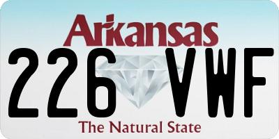 AR license plate 226VWF