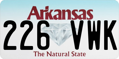 AR license plate 226VWK