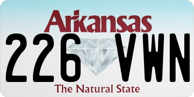 AR license plate 226VWN