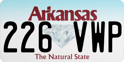 AR license plate 226VWP