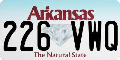 AR license plate 226VWQ