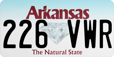 AR license plate 226VWR