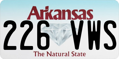 AR license plate 226VWS
