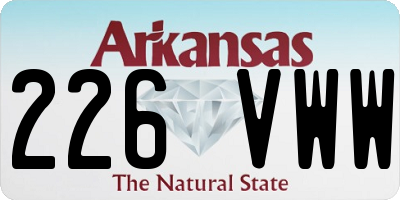 AR license plate 226VWW