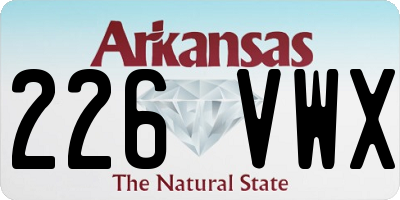 AR license plate 226VWX