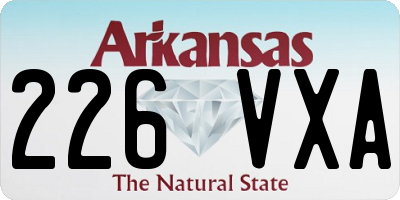 AR license plate 226VXA