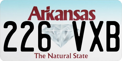 AR license plate 226VXB