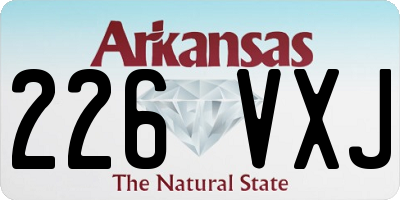 AR license plate 226VXJ