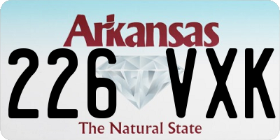 AR license plate 226VXK