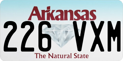 AR license plate 226VXM