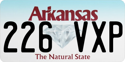 AR license plate 226VXP