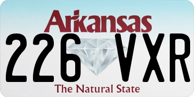 AR license plate 226VXR