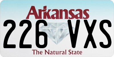 AR license plate 226VXS