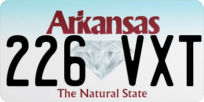 AR license plate 226VXT