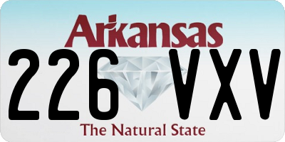 AR license plate 226VXV