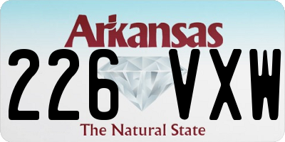 AR license plate 226VXW