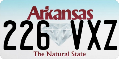 AR license plate 226VXZ